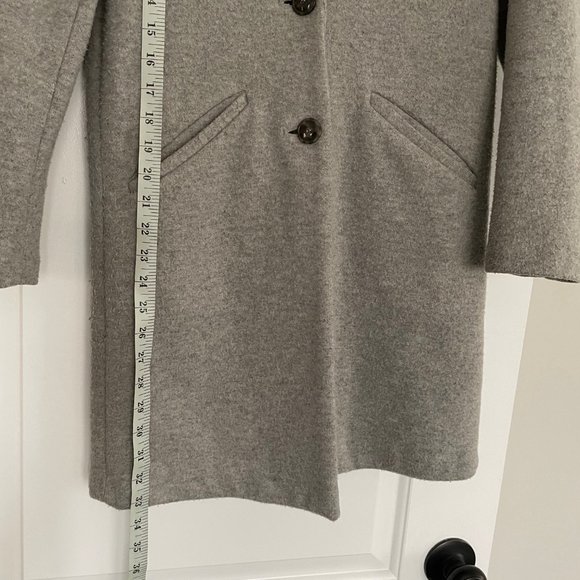 Zara TRF Outerwear Peacoat in Grey Knit - Picture 7 of 7